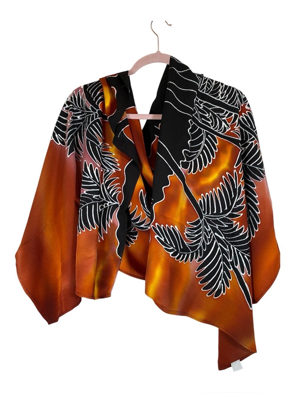 BATIK Rayon Jewel Tone Wrap Wall Hanging Tropical Design